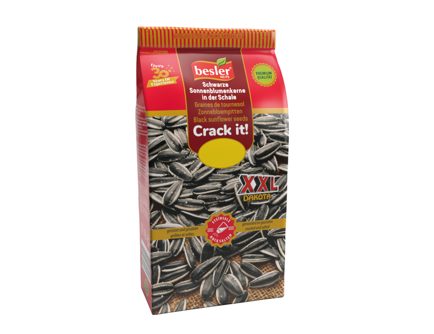 Besler Premium Schwarze Sonnenblumenkerne XXL Dakota – Geröstet & gesalzen 250 g