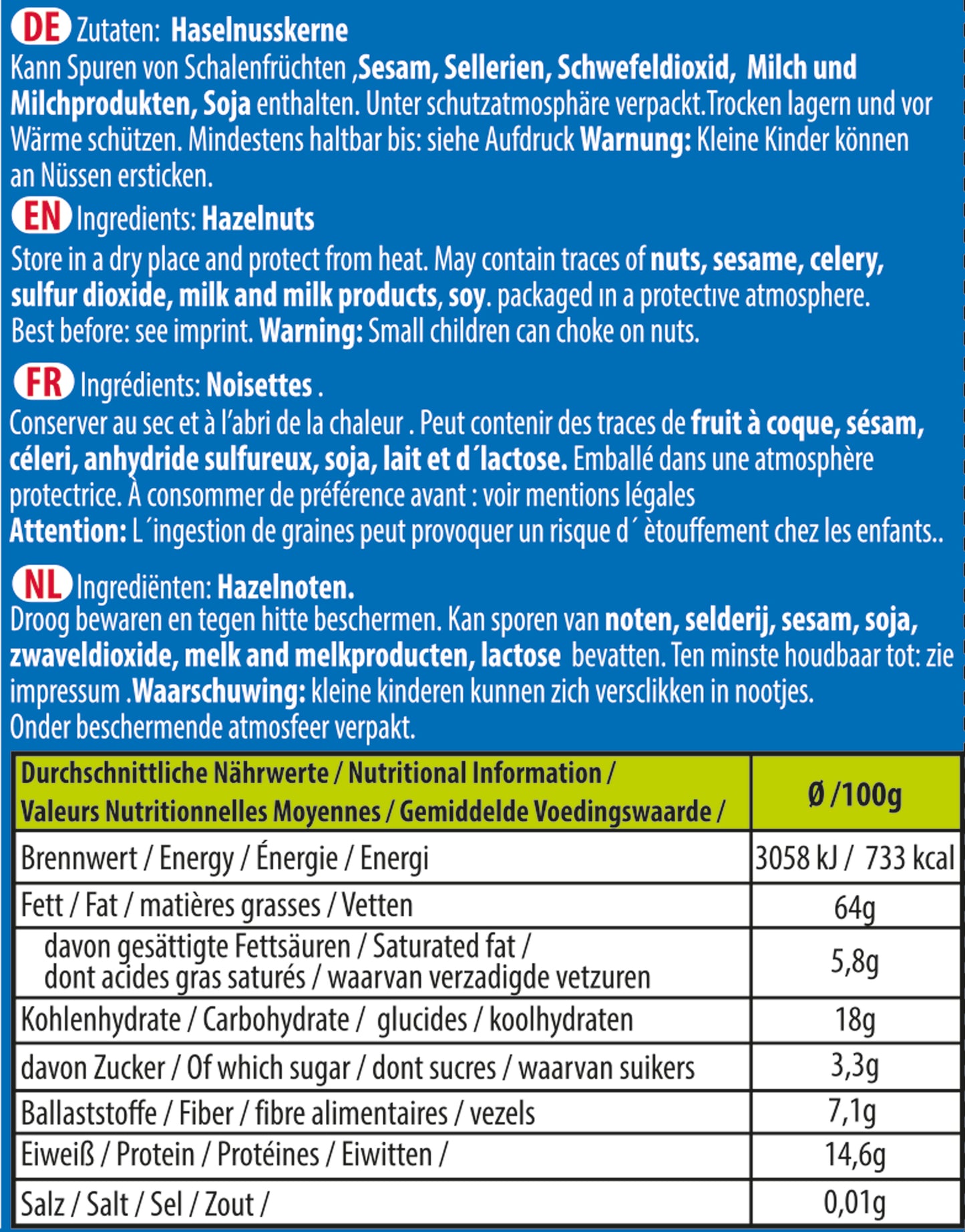 Mr. Cloud Haselnusskerne – geröstet & knackig (85g)