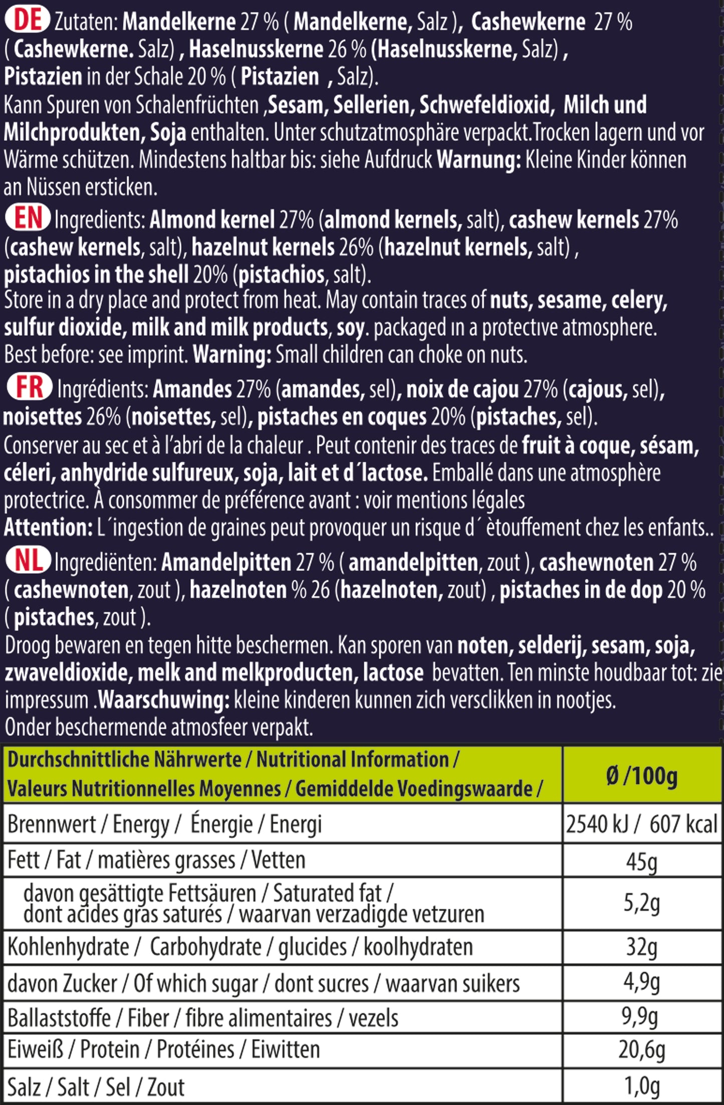 Mr. Cloud Gemischte Nüsse – geröstet & gesalzen (85g)