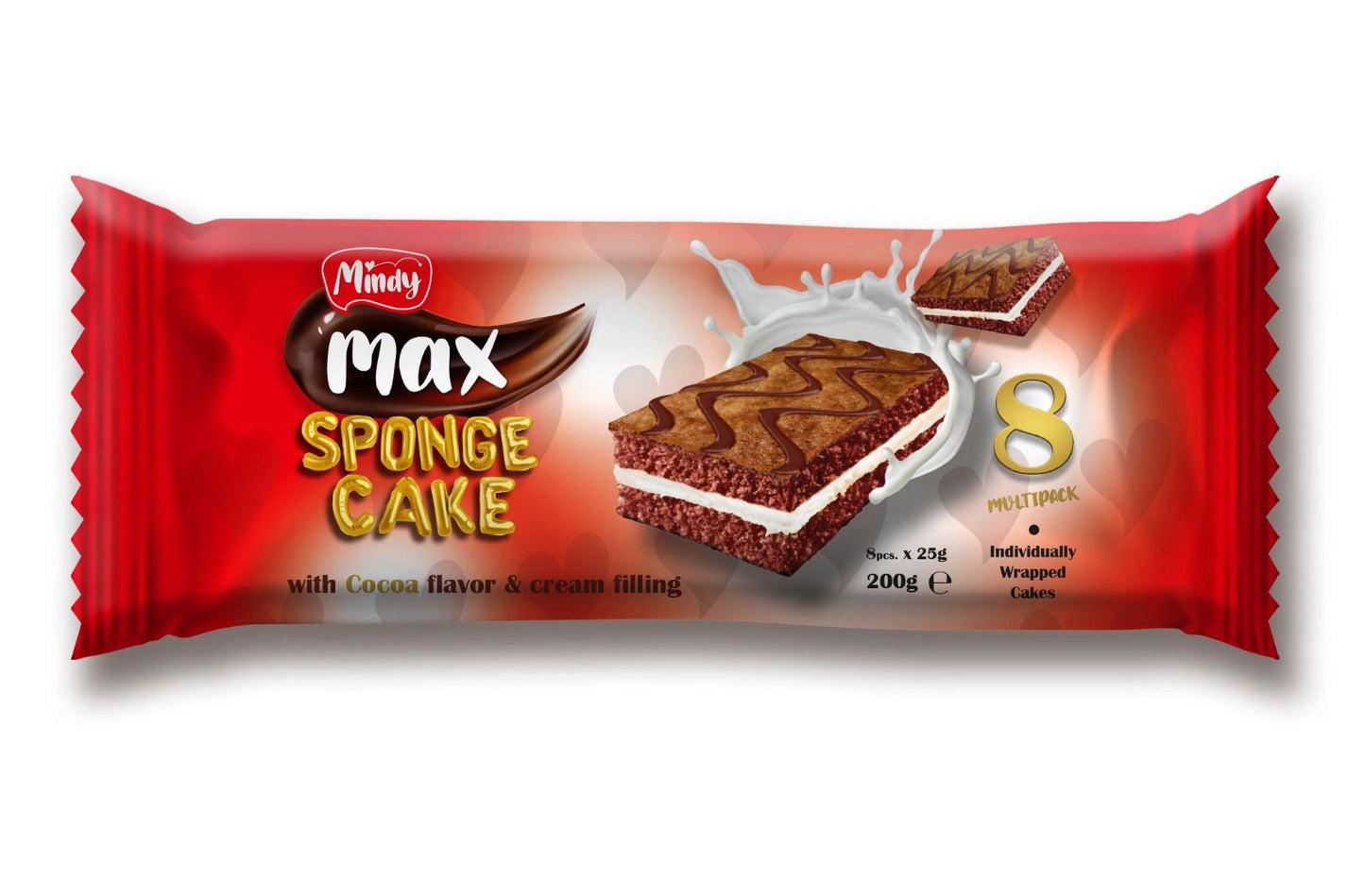 Mindy Max Sponge Cake Cocoa – Schoko-Sponge Cake (200 g, 8 Stück)
