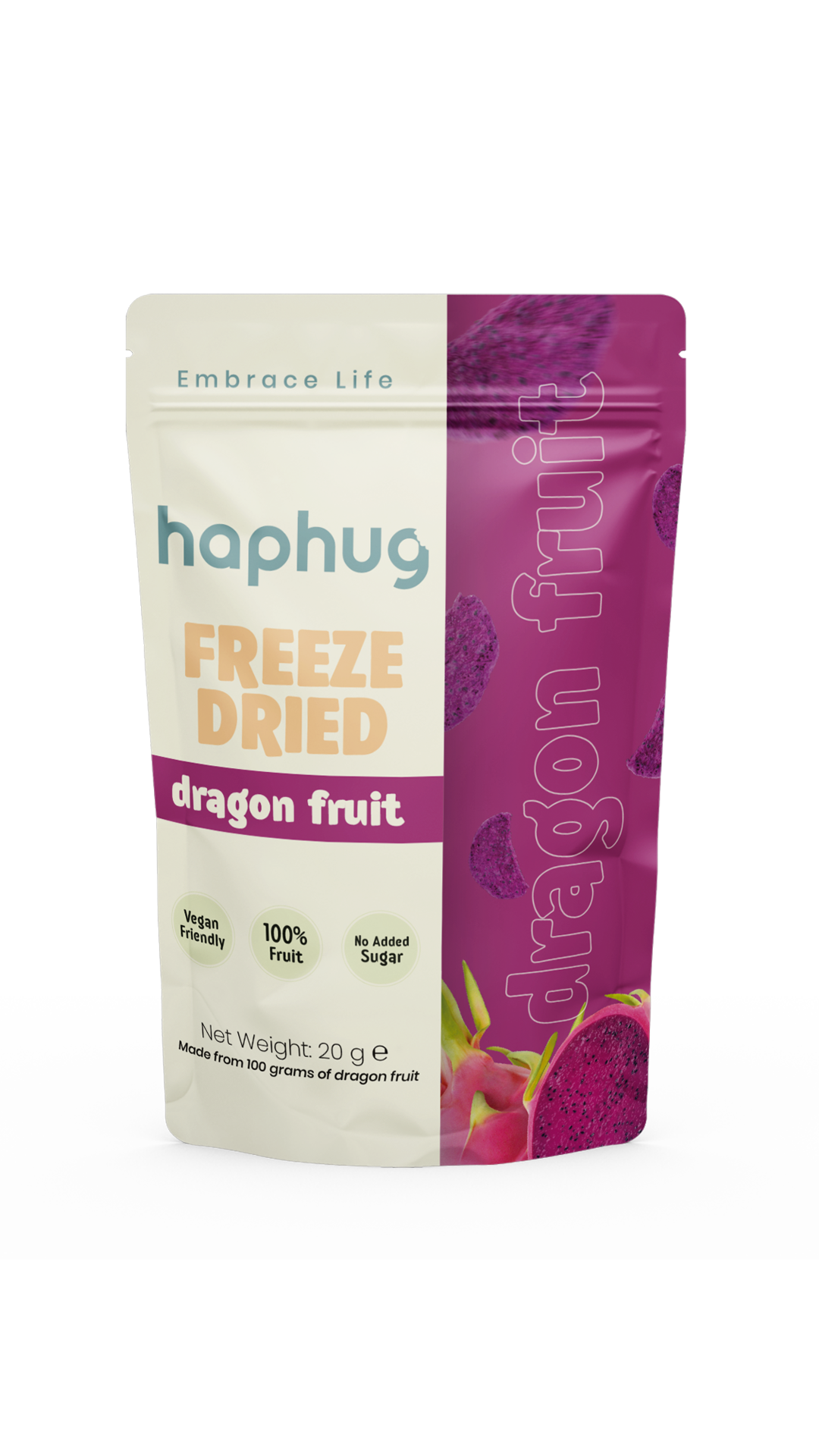 Haphug Gefriergetrocknete Drachenfrucht – 20 g