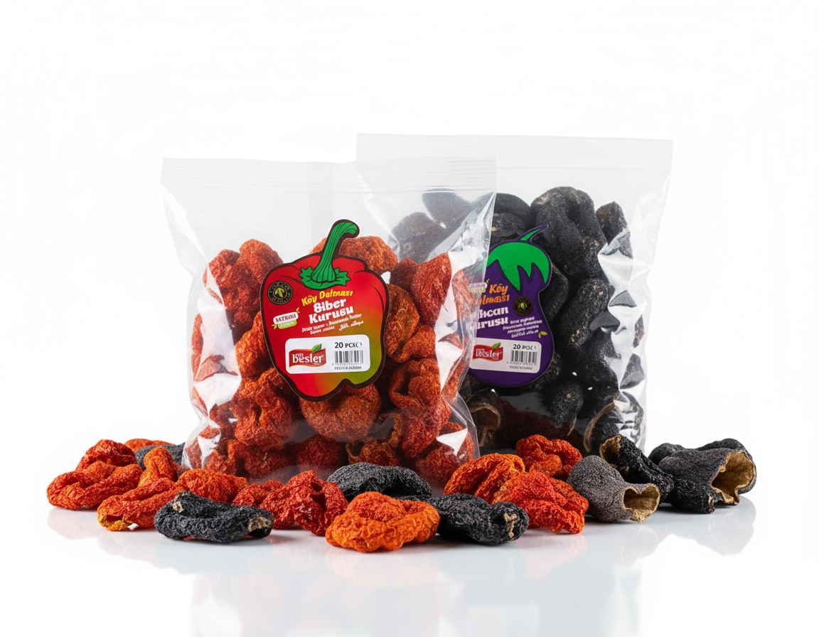 Getrocknete Gemüsesorten