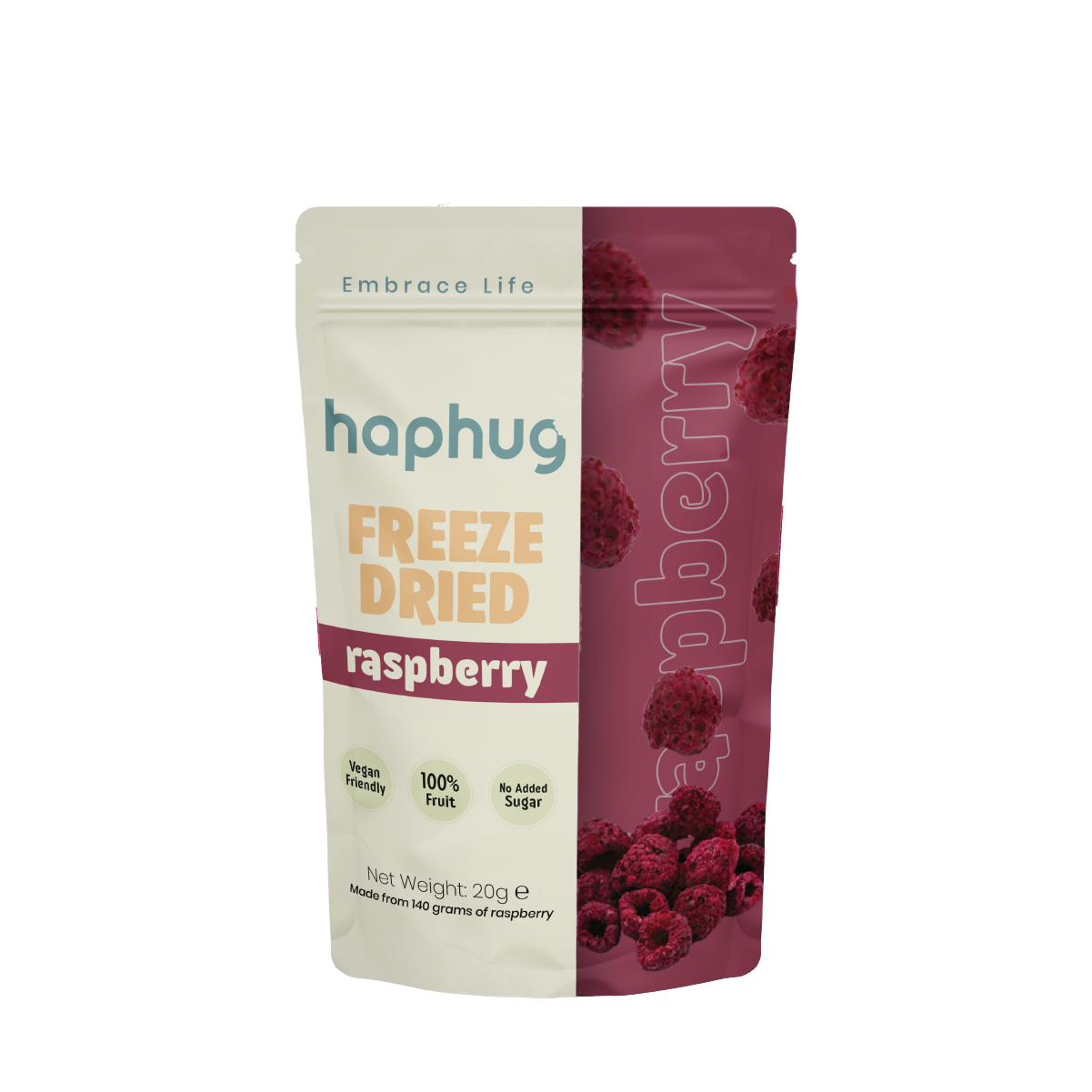 Haphug Gefriergetrocknete Himbeeren – 20 g