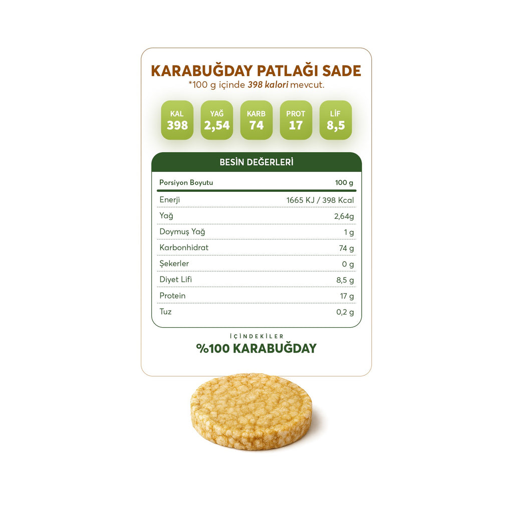 Doğal karabuğday çıtır dilimleri – 100 g