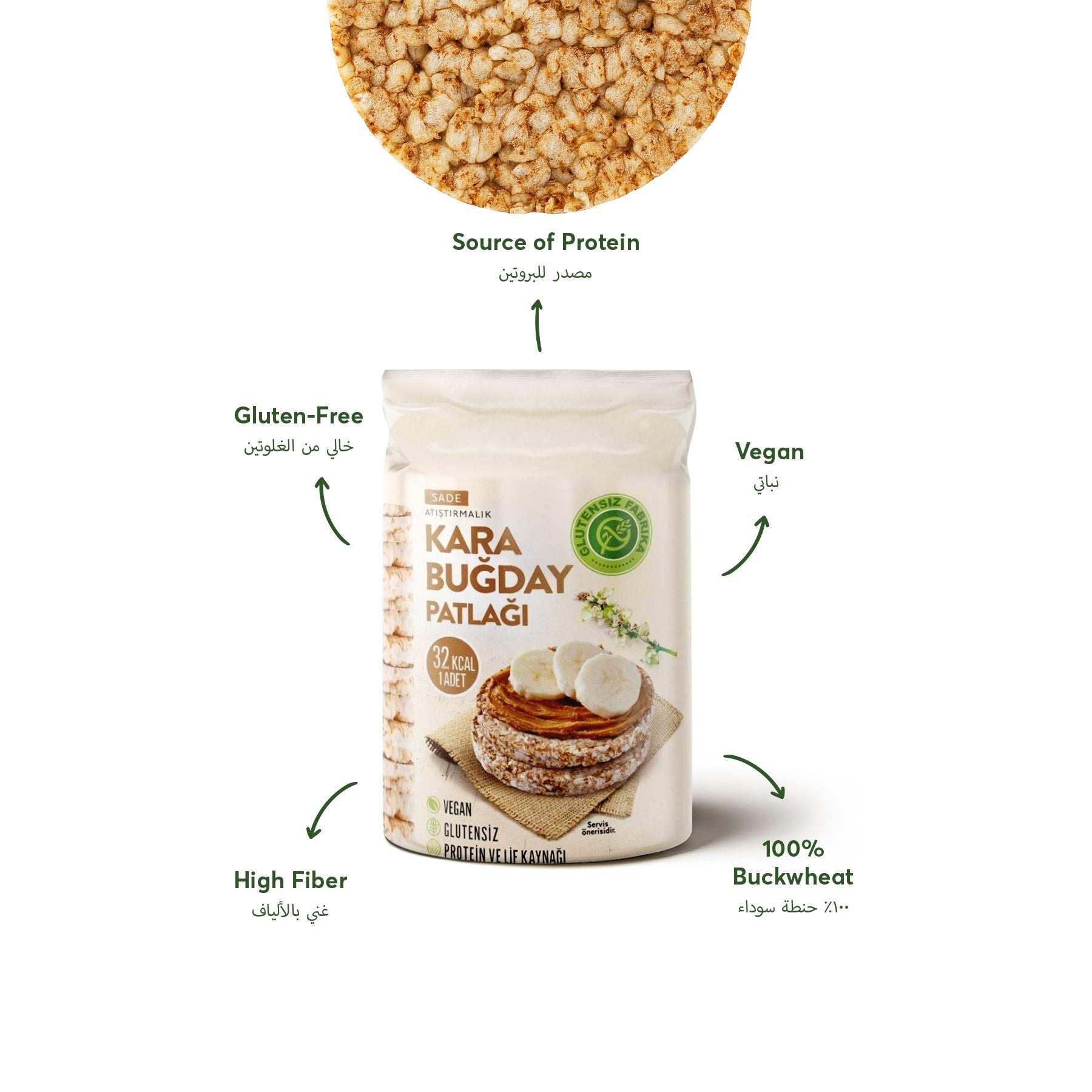 Doğal karabuğday çıtır dilimleri – 100 g