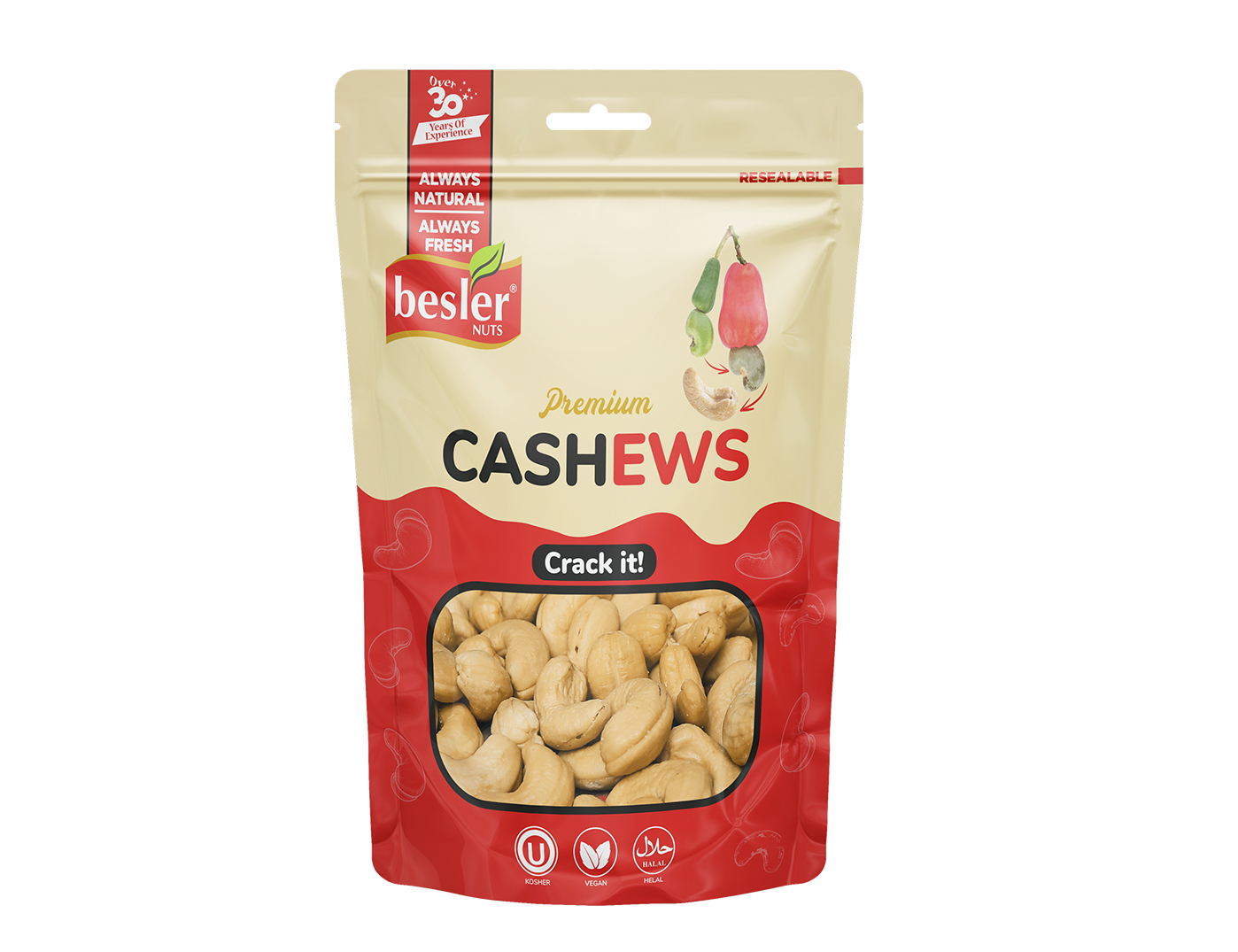 Besler Premium Kaju Fıstığı – Doğal ve Çıtır 200 g