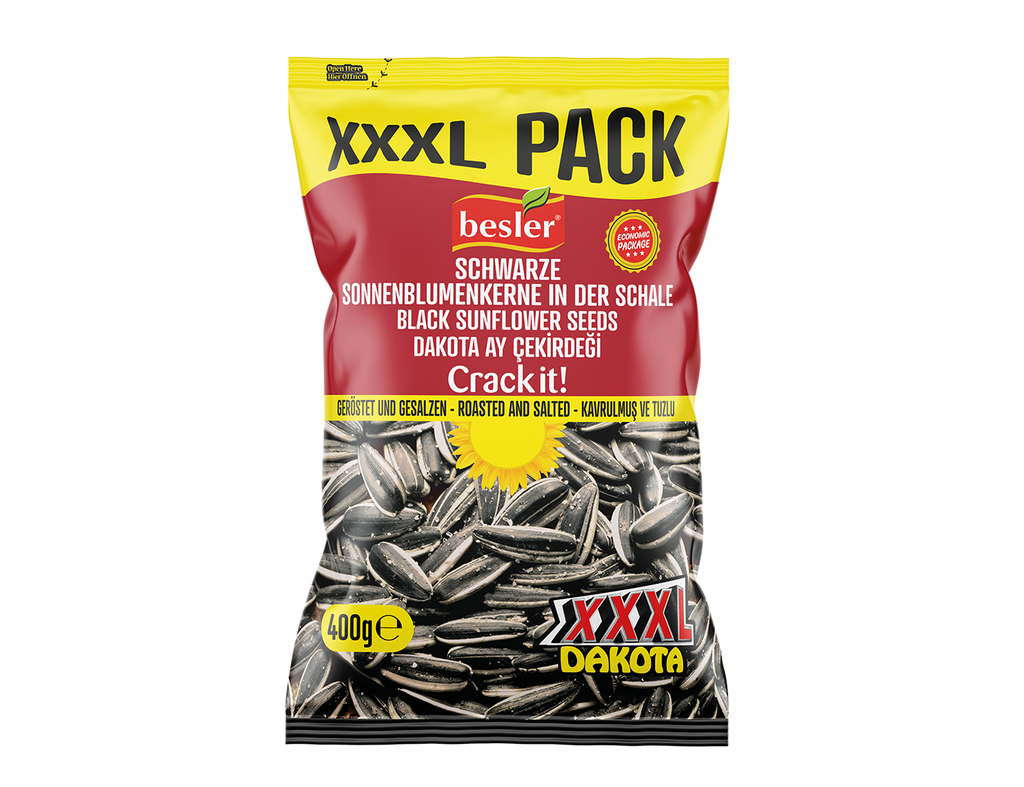 Besler Premium Black Sunflower Seeds XXL Dakota – Roasted &amp; Salted 400 g