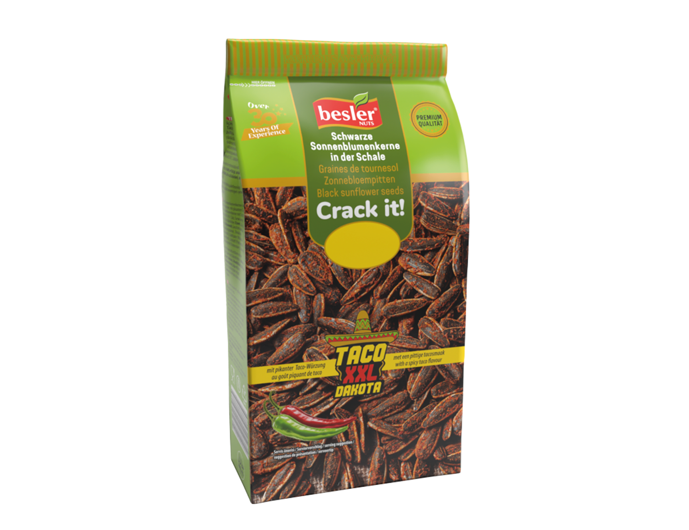 Besler Premium Siyah Ayçiçeği Tohumu XXL Dakota – Taco Aromalı 250 g