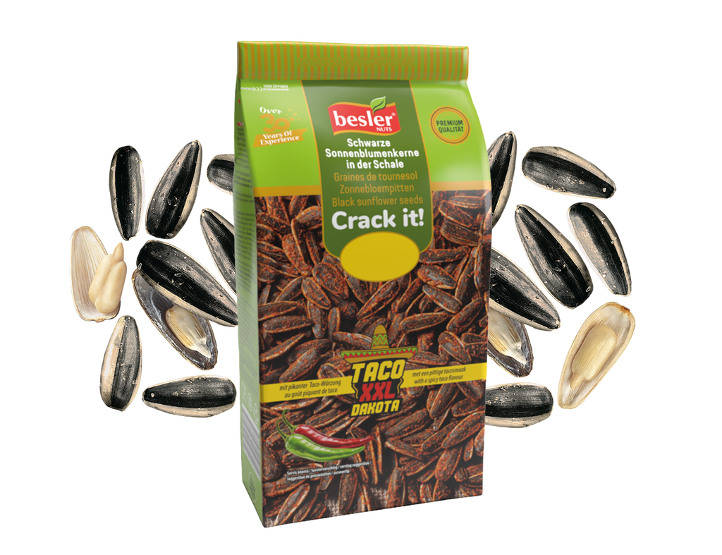 Besler Premium Black Sunflower Seeds XXL Dakota – Taco Flavor 250 g