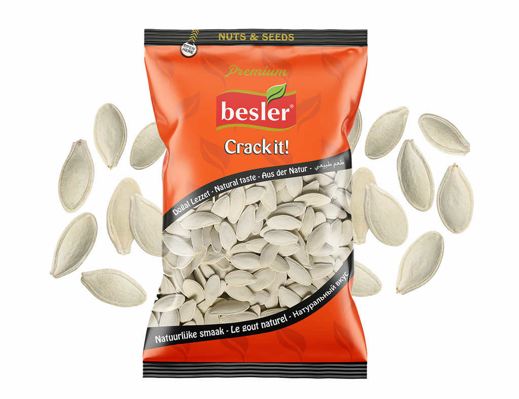 Besler Premium Ürgüp Jumbo White Pumpkin Seeds – Crispy Delight 200 g
