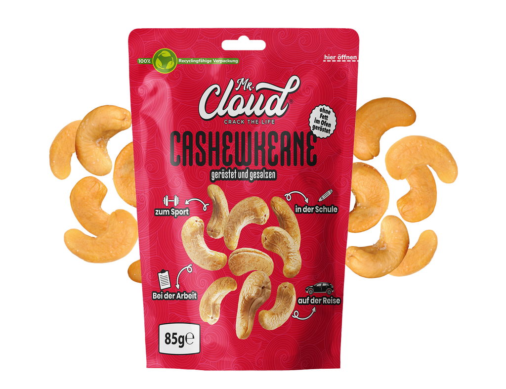 MR. Cloud Kaju Fıstığı – kavrulmuş ve tuzlanmış (85g)