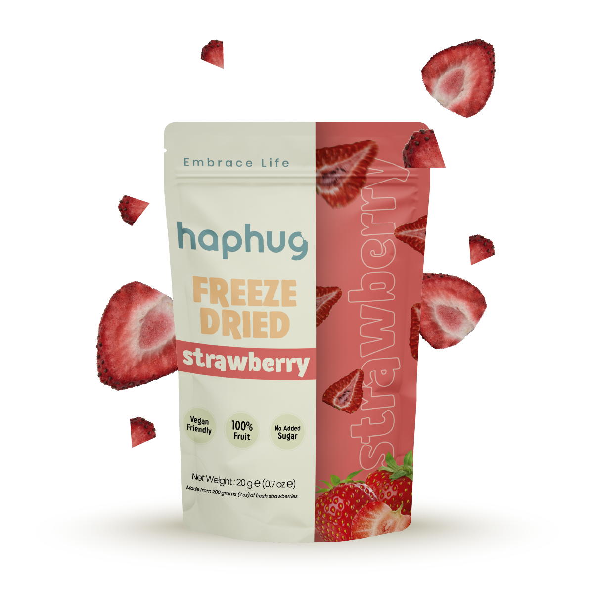 Haphug Gefriergetrocknete Erdbeeren – 20 g