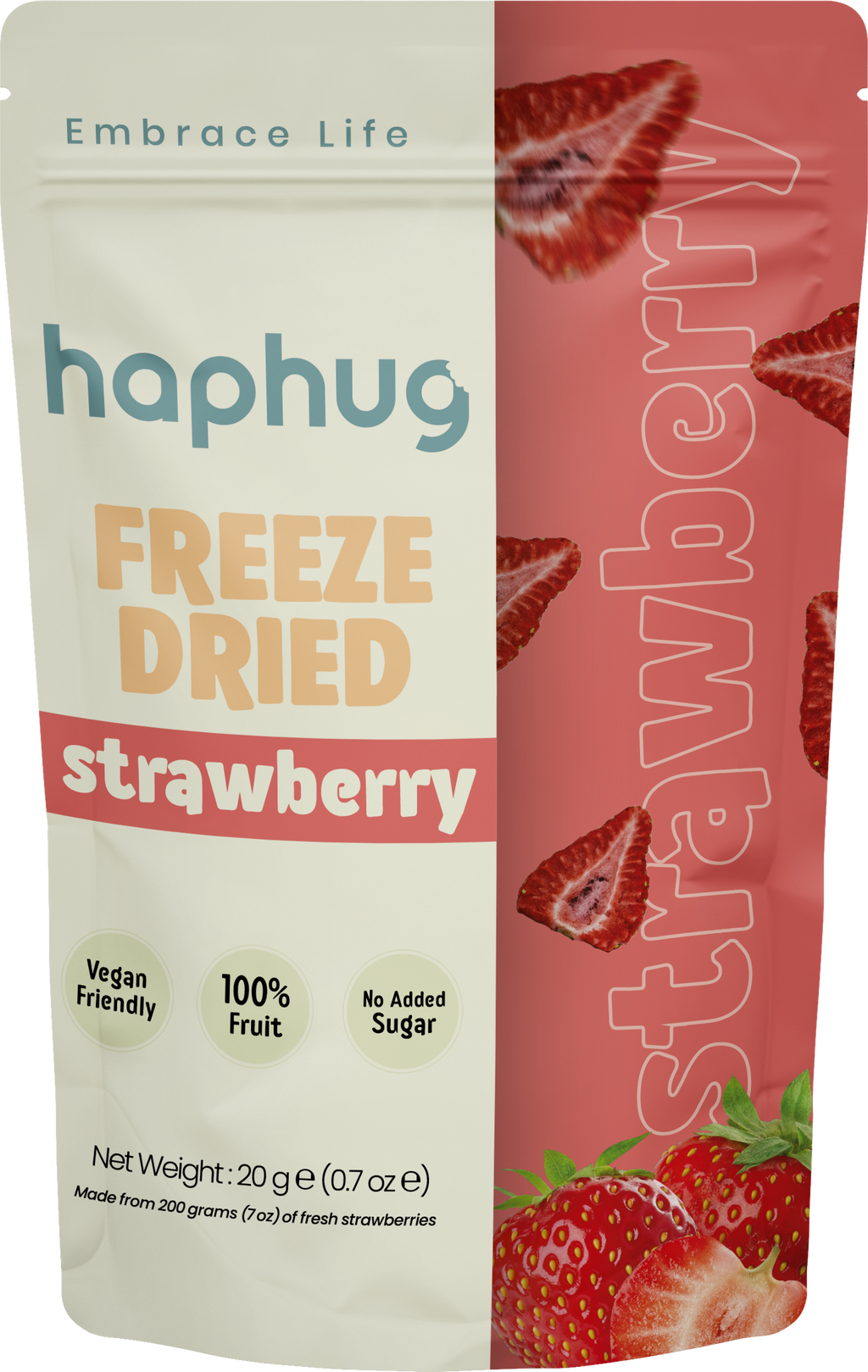 Haphug Gefriergetrocknete Erdbeeren – 20 g