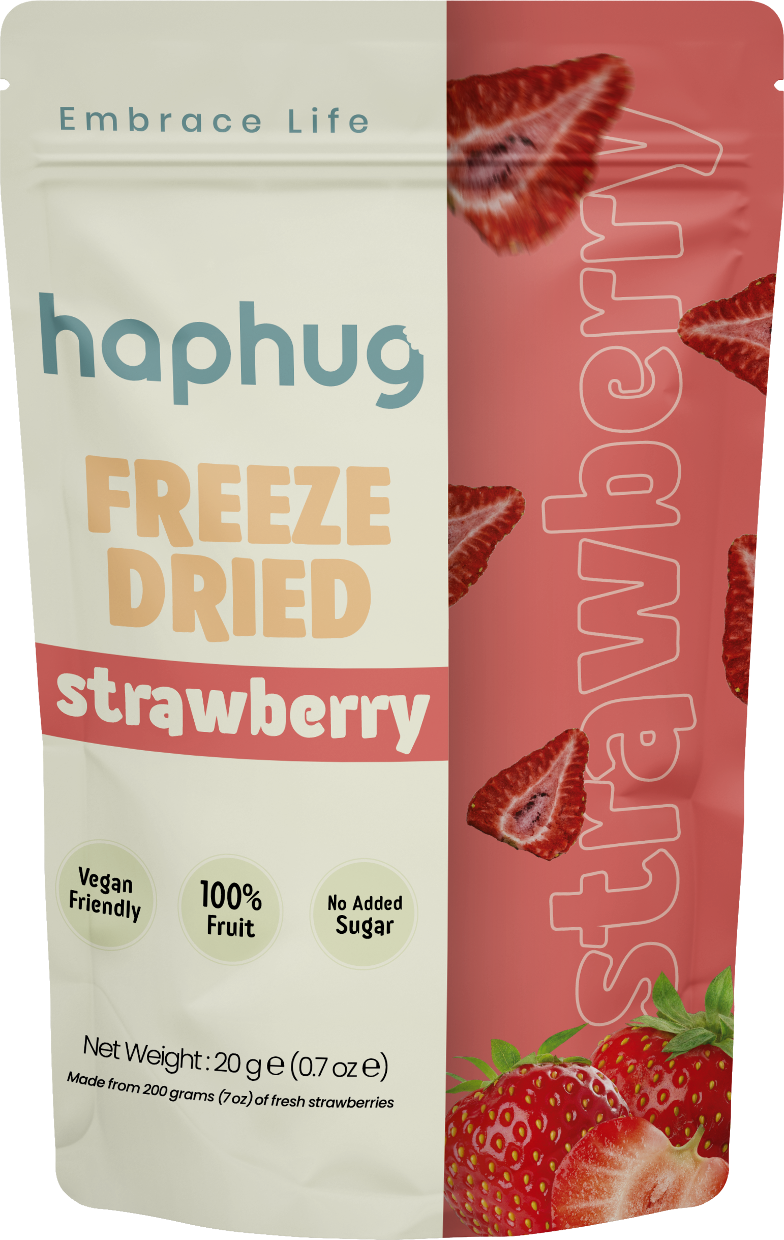 Haphug Gefriergetrocknete Erdbeeren – 20 g