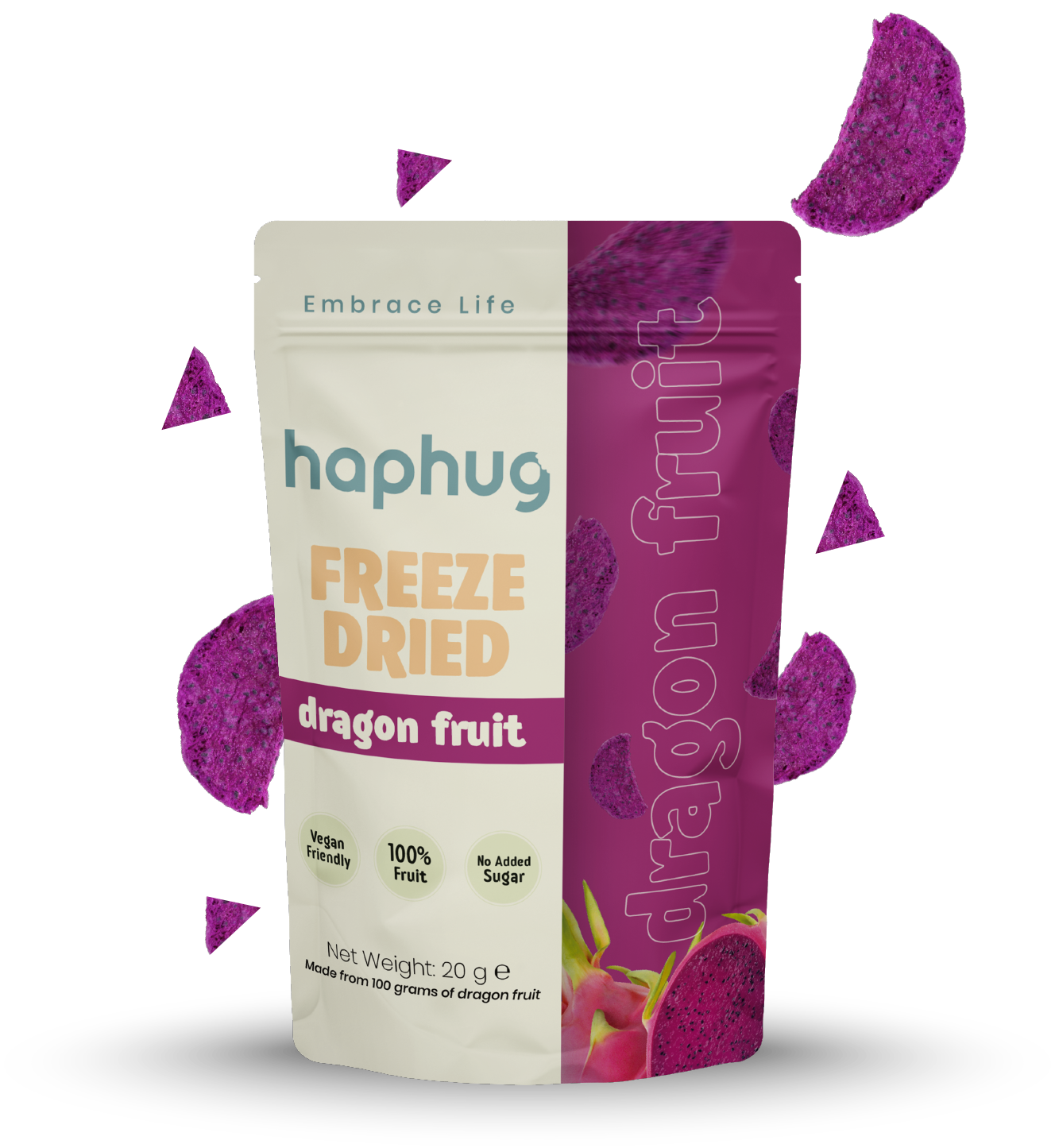 Haphug Gefriergetrocknete Drachenfrucht – 20 g