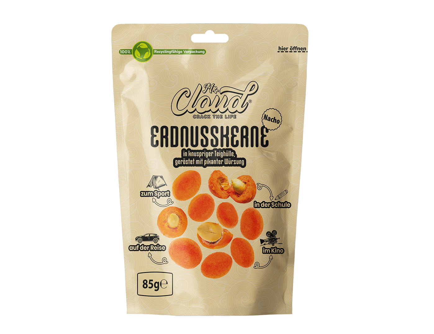 Mr. Cloud Fıstıklı Nacho – çıtır hamur kabuğunda (85g)