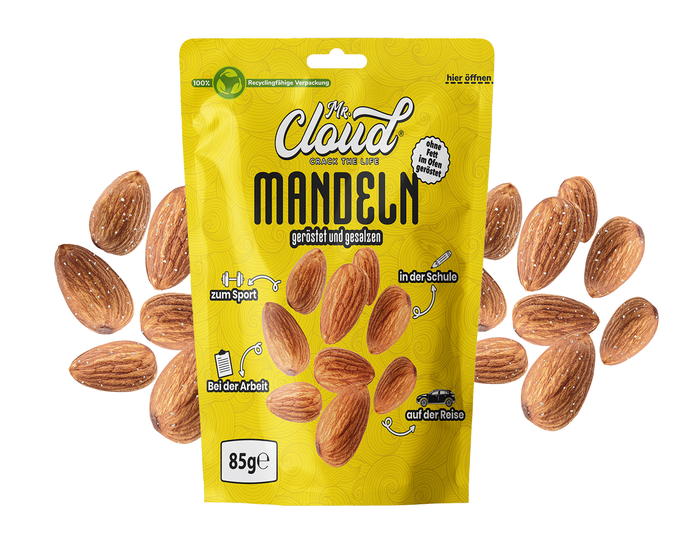 Mr. Cloud Mandeln – geröstet & gesalzen (85g)