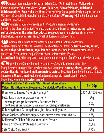 Mr. Cloud Schwarze Sonnenblumenkerne – geröstet & gesalzen (60g)