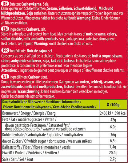 Mr. Cloud Cashewkerne – geröstet & gesalzen (85g)