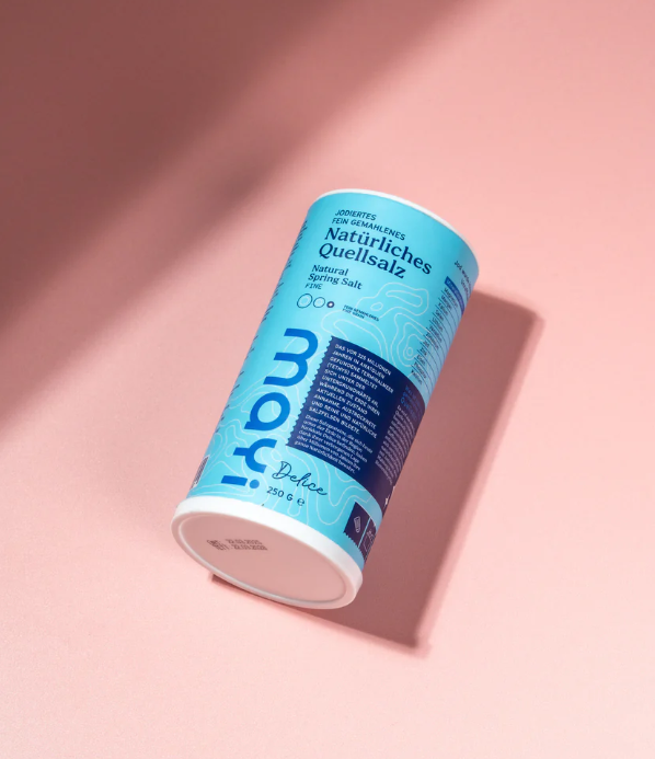 MAYI Quellsalz - fein und jodiert mit Salzstreuer 250 g