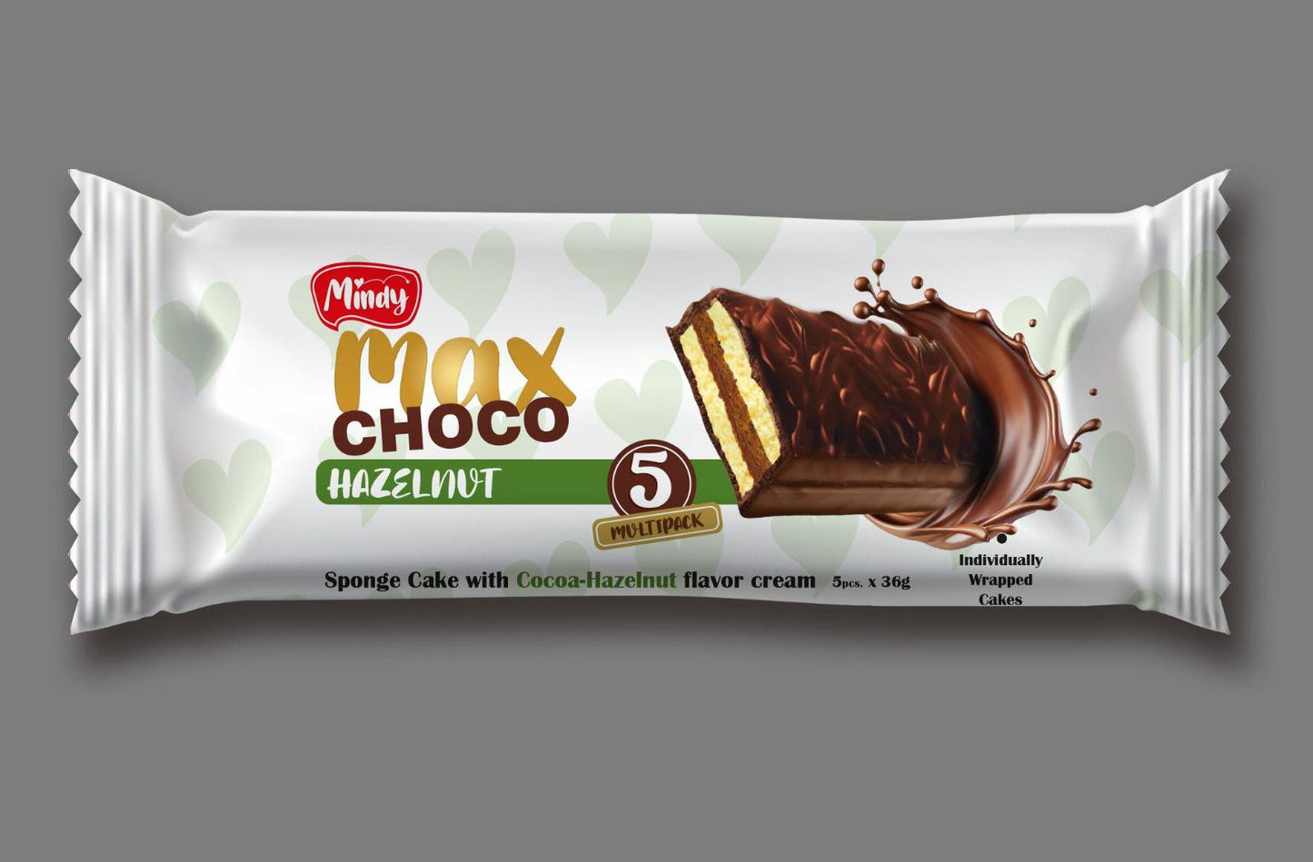 Mindy Max Choco Hazelnut – Sponge Cake mit Haselnusscreme (5 × 36 g)