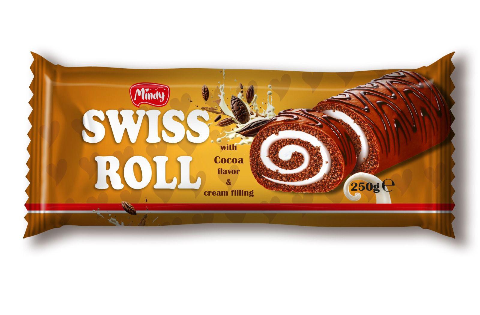 Mindy Swiss Roll Cocoa – Biskuitrolle mit Kakaocreme (250 g)