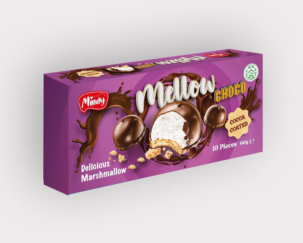 Mindy Mellow Choco – Marshmallow mit Schokolade (140 g, 10 Stück)