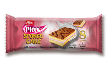 Mindy Max Sponge Cake Strawberry – Erdbeer-Sponge Cake (200 g, 8 Stück)